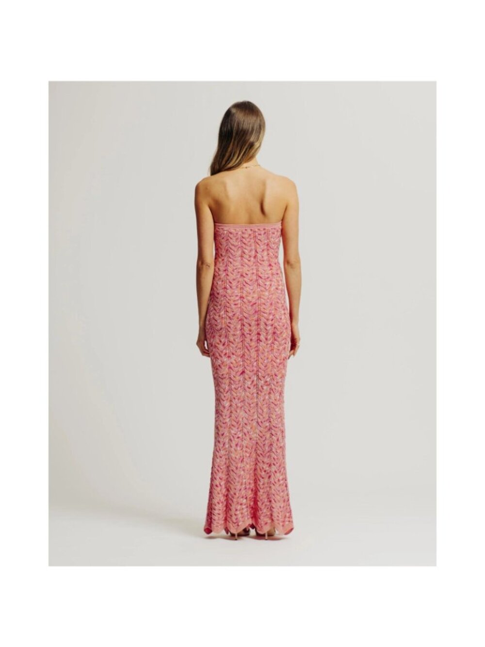 Torn by Ronny Kobo Tasha Crochet Tube Dress - Pink, Small, New with Tags - Picture 2 of 5